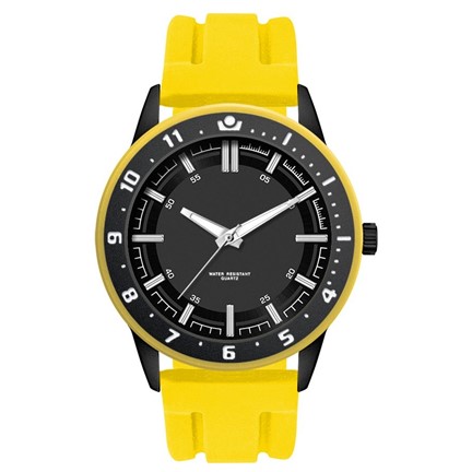 Surfer herenhorloge geel-zwart