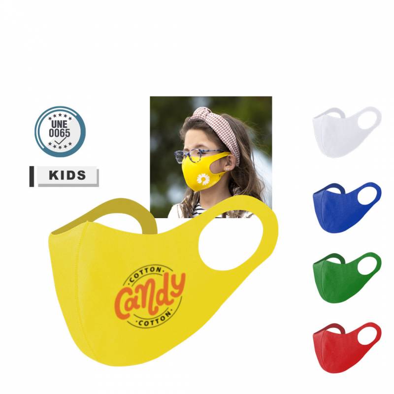 Herbruikbaar mondkapje voor kinderen met bedrukking