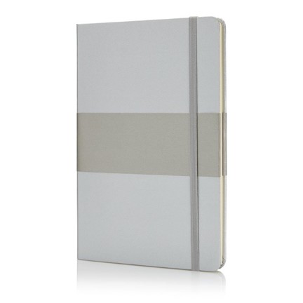 Deluxe hardcover A5 notitieboek, zilver