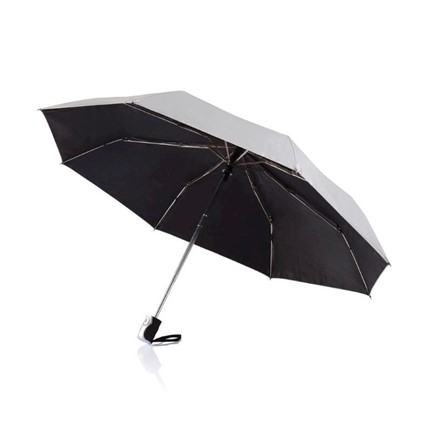 Deluxe 21,5 2-in-1 automatische paraplu, zilverkleurig