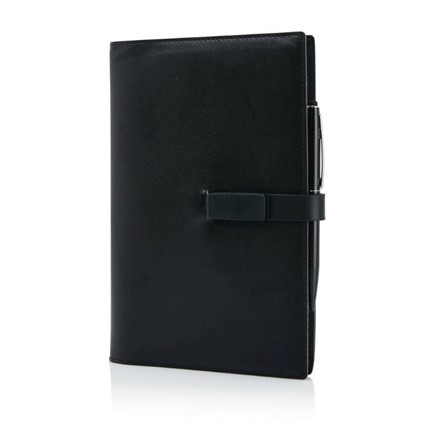 Executive 8GB USB notitieboek met stylus pen, zwart