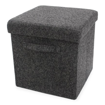 Foldable Storage Pouffe with handles Wool