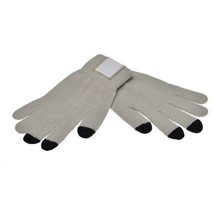 Touchscreen Handschoenen met Label Grey M/L