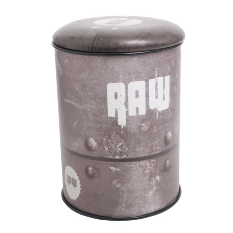 Multifunctional seat/storage barrel - Raw design BIG
