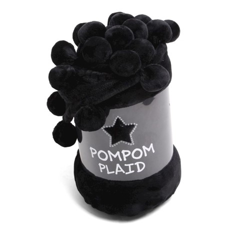 Pom Pom Plaid Solid Black