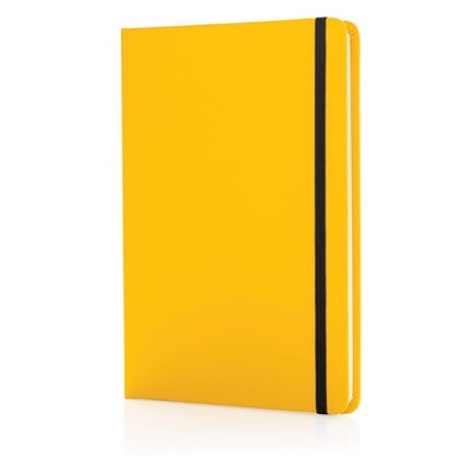 A5 standaard hardcover PU notitieboek, geel