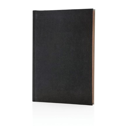 Deluxe stoffen 2-in-1 A5 notitieboek, zwart