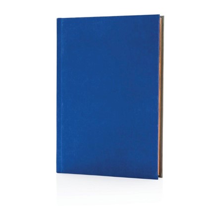 Deluxe stoffen 2-in-1 A5 notitieboek, blauw