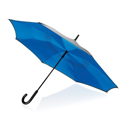 23 handmatig reversible paraplu, blauw