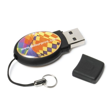 Epoxy Oval USB FlashDrive Rood
