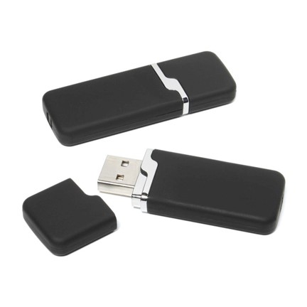 Rubber 4 USB FlashDrive Zilver