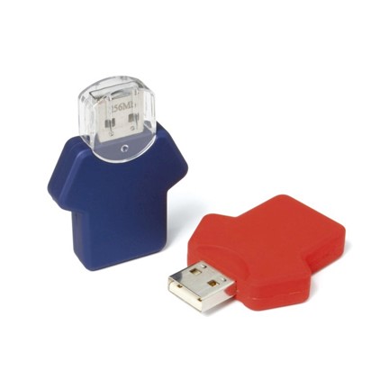 TShirt USB Flashdrive Blauw