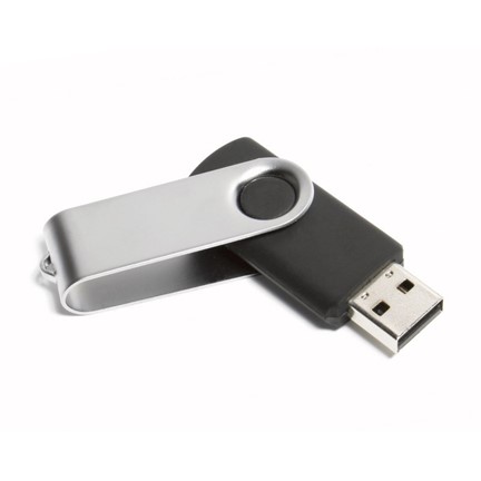 Recycled Twister USB FlashDrive Zwart