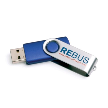 UK Stock Twister USB FlashDrive Blauw