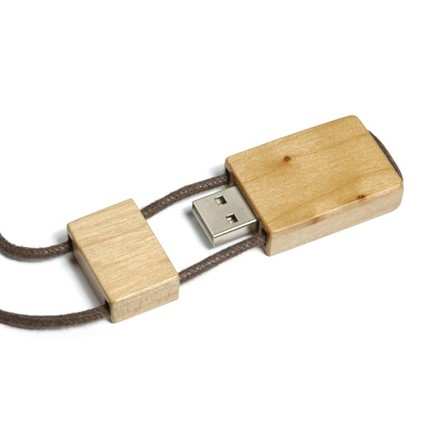 Wood USB FlashDrive Donkerbruin