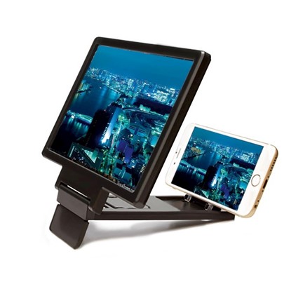 Magnifier Smart Phone Stand - white