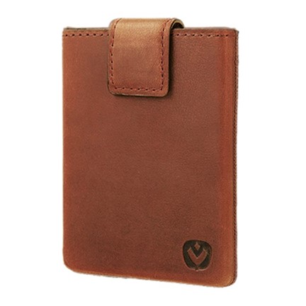 Valenta Card Case Pocket Luxe - cognac