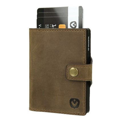 Valenta Card Case Wallet Black - vintage brown