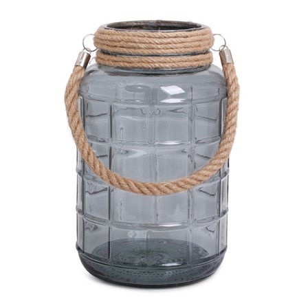 SENZA Glass Jar Large Grey