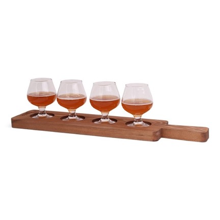 SENZA Taster Plate with 4 Glasses