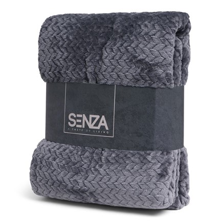 SENZA Fishbone Blanket Grey