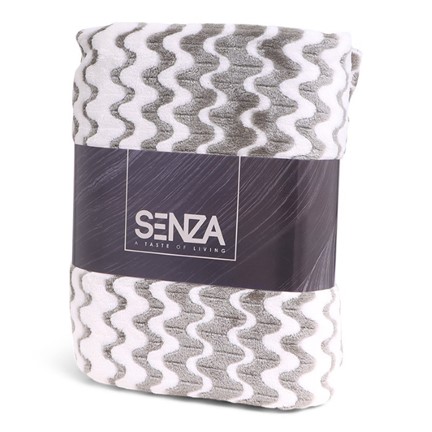 SENZA Waves Blanket White/Green