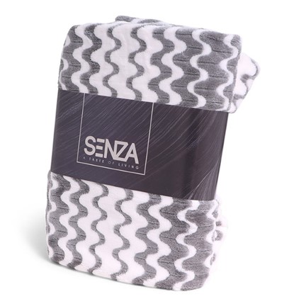 SENZA Waves Blanket White/Grey