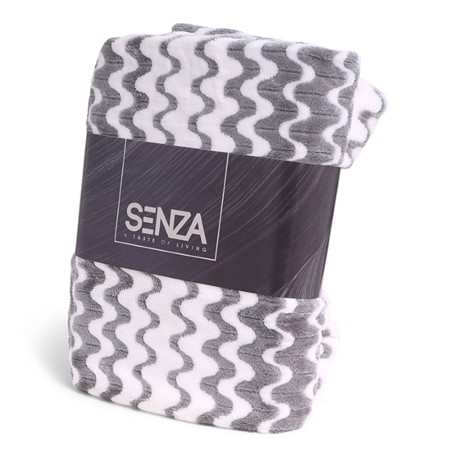 SENZA Waves Blanket White/Grey