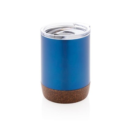 Isoleer koffie beker met kurk, blauw