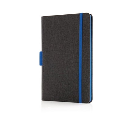 Luxe A5 notebook met penhouder, blauw