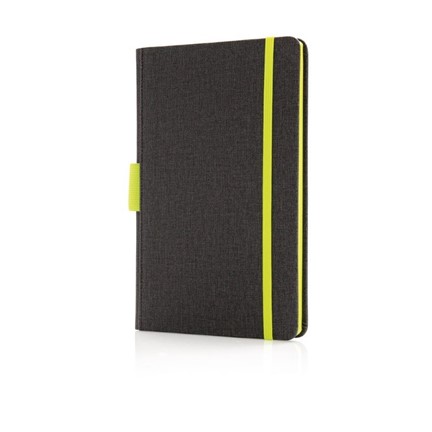 Luxe A5 notebook met penhouder, groen