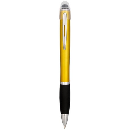 Nash oplichtende pen met gekleurde huls en zwarte grip