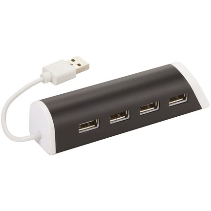 Aluminium 4 poorts USB hub en telefoonstandaard